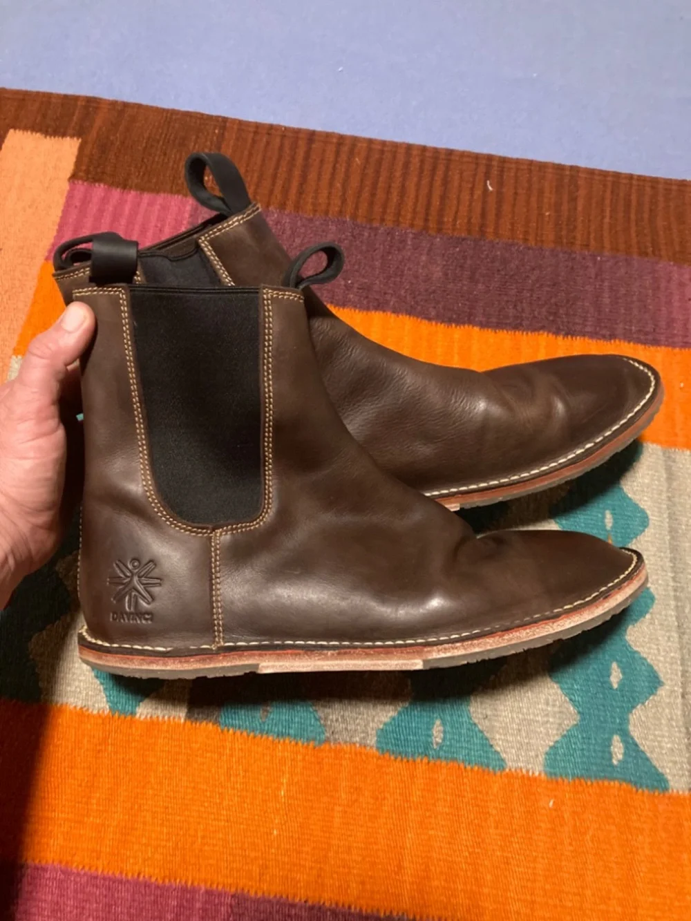 davinci boots-barefoot/zero drop-chelsea style-leather BRAND NEW